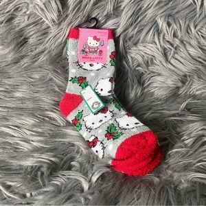 Hello Kitty Christmas Two Pack Fuzzy Socks Set